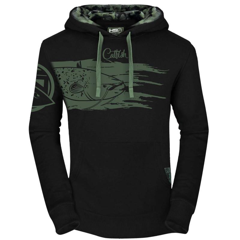 Hotspot Design Hoodie Catfish with camo detail - Size M