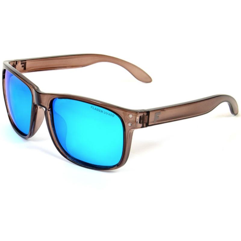 FLADEN Sonnenbrille, polarisiert, clear brown frame, blue lens
