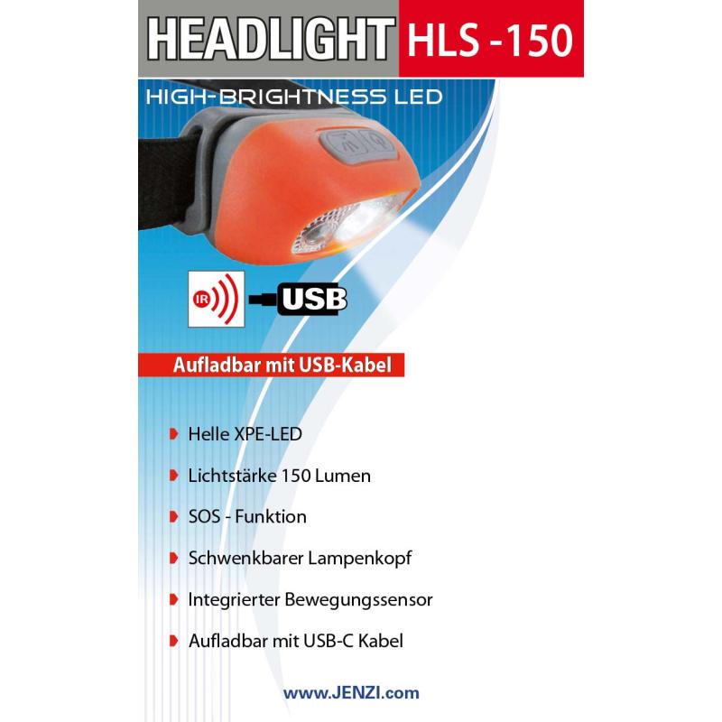 Jenzi LED Kopflampe, HeadLight HLS150